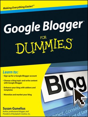 cover image of Google Blogger For Dummies